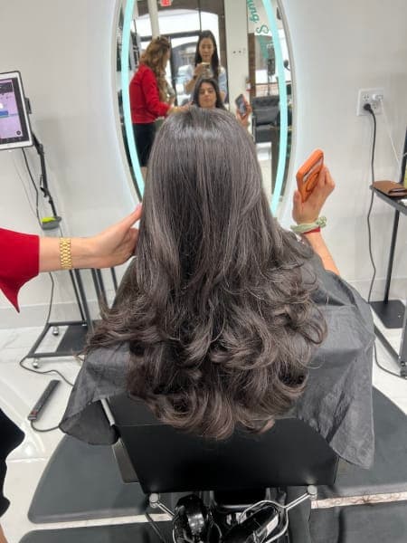 Nayoung Salon ❤️❤️ Balayage Japanese hair straighting Digtalperm 달라스 파마 미용실 men’s perm Head spa Hairextension) in Addison
